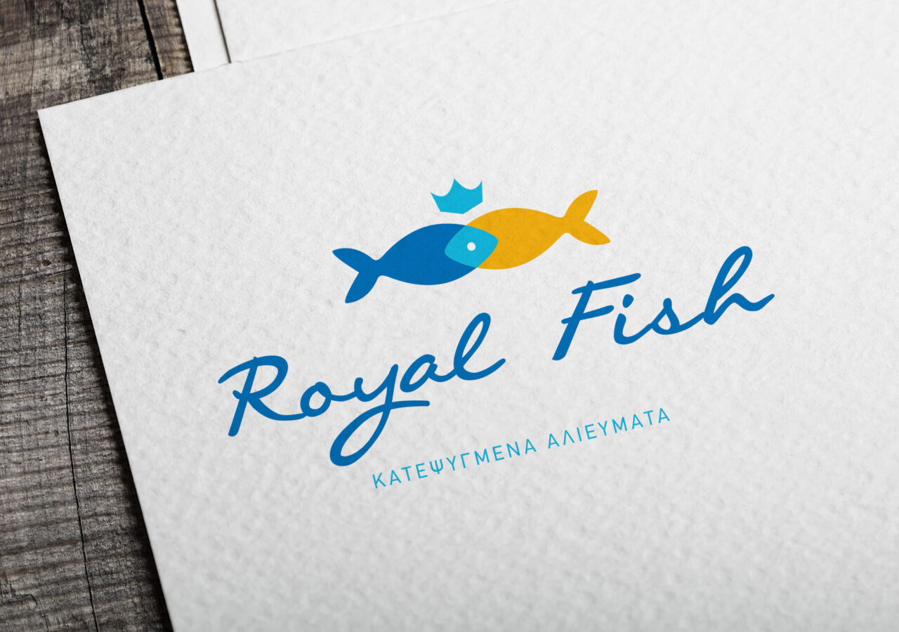 Logo Royal Fish Ο σχεδιασμός λογοτύπου είναι μία δημιουργική υπηρεσία που πρέπει εμπιστευτείτε στη διαφημιστική εταιρεία OCTO.